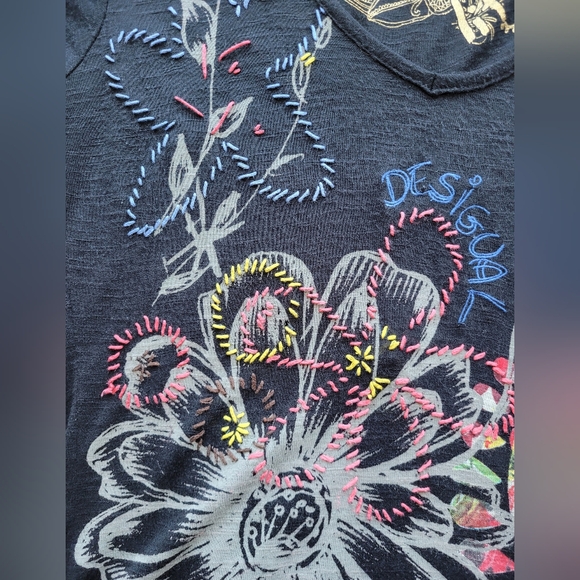 Vintage Desigual Mini Dress with Button Back, GUC, Size M - Picture 9 of 11